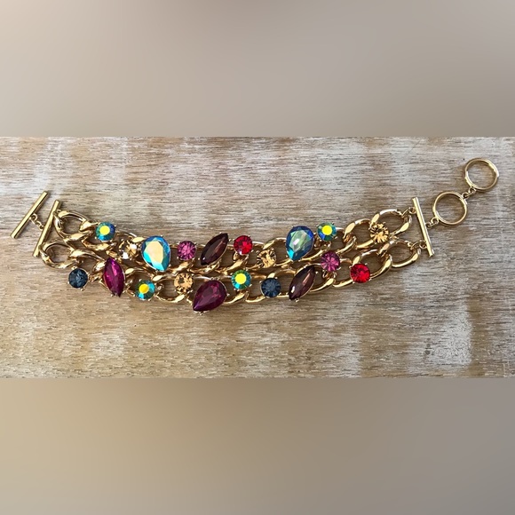 Crystal Gemstones Necklace / Earrings / Bracelet set - Picture 4 of 5